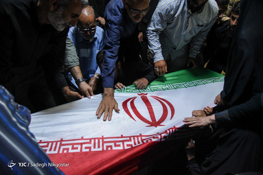 مراسم وداع با پیکر مطهر تکاور شهید مدافع وطن، سید محسن نقیبی