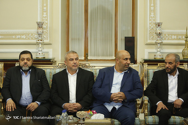 دیدار نایب رییس دفتر سیاسی حماس با رییس مجلس