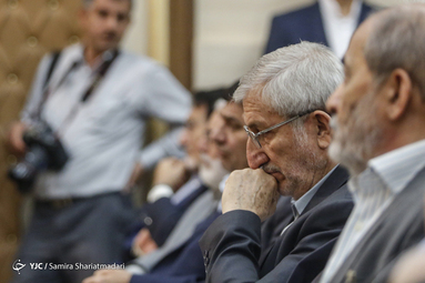 محمد سعیدی کیا رئیس سابق بنیاد مستضعفان در آیین تکریم و معارفه رییس بنیاد مستضعفان