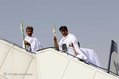 اعزام زائران بیت‌الله‌الحرام از فرودگاه شیراز