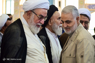 آیین نکوداشت آیت الله سیدیحیی جعفری امام جمعه سابق کرمان یا حضور سردار قاسم سلیمانی