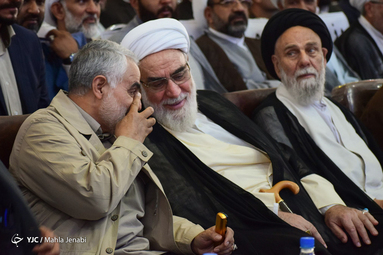 آیین نکوداشت آیت الله سیدیحیی جعفری امام جمعه سابق کرمان یا حضور سردار قاسم سلیمانی