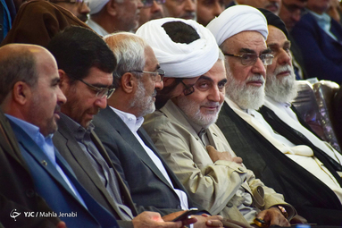 آیین نکوداشت آیت الله سیدیحیی جعفری امام جمعه سابق کرمان یا حضور سردار قاسم سلیمانی