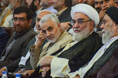 آیین نکوداشت آیت الله سیدیحیی جعفری امام جمعه سابق کرمان یا حضور سردار قاسم سلیمانی