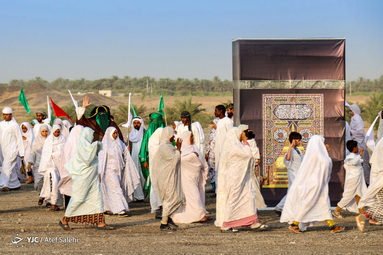 بازسازی واقعه غدیر خم در شهرستان رودان استان هرمزگان