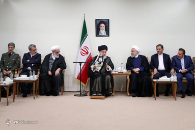 دیدار رئیس‌جمهور و اعضای هیئت دولت با مقام معظم رهبری
