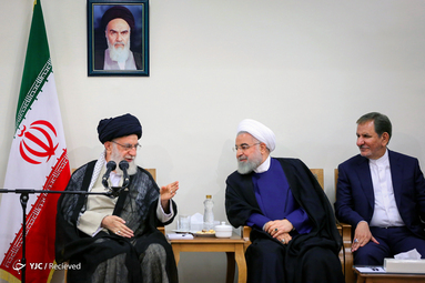 دیدار رئیس‌جمهور و اعضای هیئت دولت با مقام معظم رهبری