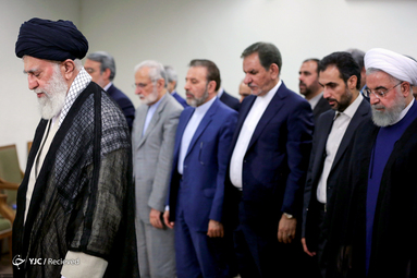 دیدار رئیس‌جمهور و اعضای هیئت دولت با مقام معظم رهبری