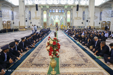 آیین معنوی خطبه خوانی خادمان حرم مطهر حضرت فاطمه معصومه سلام الله علیها