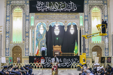 آیین معنوی خطبه خوانی خادمان حرم مطهر حضرت فاطمه معصومه سلام الله علیها