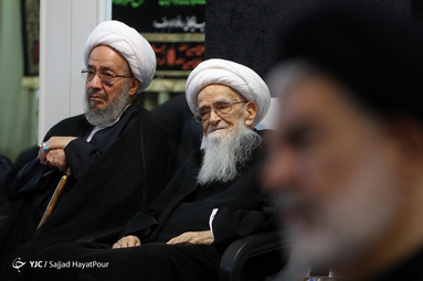 هیئت ما / عزاداری روز پنجم محرم در دفتر مراجع تقلید آیت الله مکارم شیرازی، آیت الله نوری همدانی، آیت الله صافی گلپایگانی و آیت الله بروجردی
