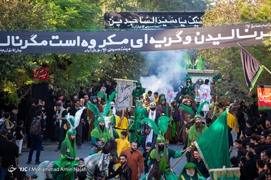 شبه کاروان ورود امام حسین(ع) به دشت کربلا