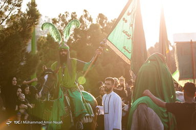 شبه کاروان ورود امام حسین(ع) به دشت کربلا