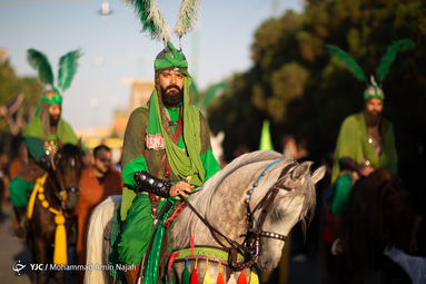شبه کاروان ورود امام حسین(ع) به دشت کربلا