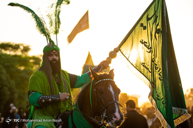 شبه کاروان ورود امام حسین(ع) به دشت کربلا