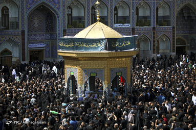 عزاداری تاسوعای حسینی در حرم مطهر رضوی
