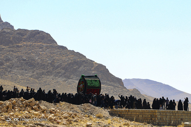 نخل گردانی در روستای انجدان در روز عاشورای حسینی (ع)