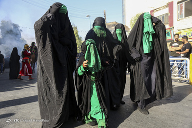 مراسم نمادین جرکت کاروان اسرای کربلا در قم