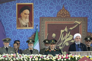 سخنرانی حسن روحانی، رئیس‌جمهور در مراسم رژه نیروهای مسلح در تهران