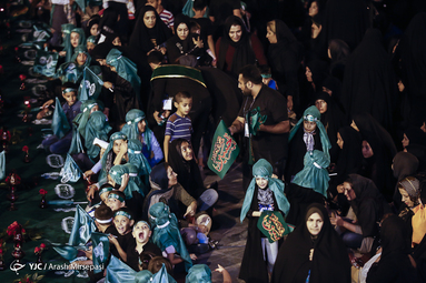 بزرگترین سفره نذری حضرت رقیه (سدر میدان امام حسین (ع) تهران 