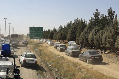 ترافیک جاده منتهی به کرمانشاه