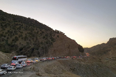 ترافیک جاده منتهی به کرمانشاه