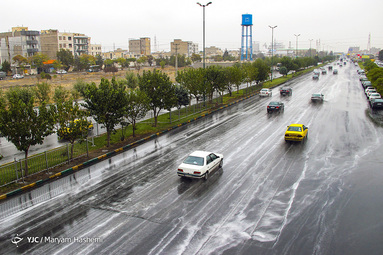 بارش باران پاییزی در کرج