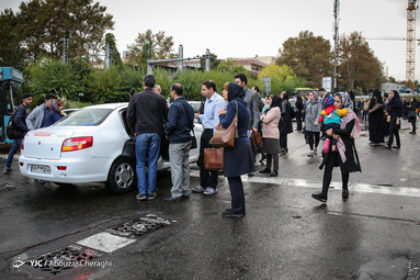 بارش باران پائیزی در تهران