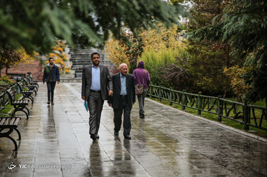 بارش باران پائیزی در تهران
