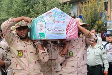 پيکر مطهر شهيد والا مقام استوار دوم علي درستي در شهرستان خوي تشييع شد.