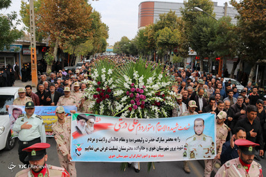 پيکر مطهر شهيد والا مقام استوار دوم علي درستي در شهرستان خوي تشييع شد.