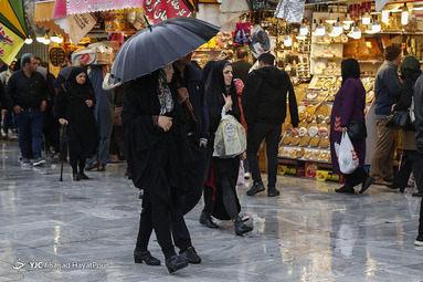 باران پاییزی در قم