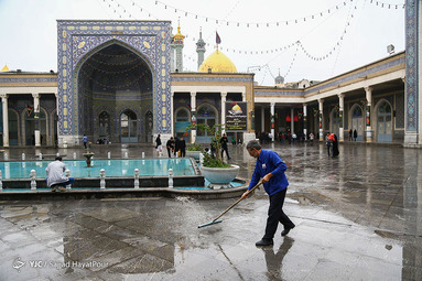 باران پاییزی در قم