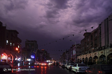 بارش شدید باران و طوفان در اهواز