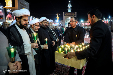 خطبه خوانی شب شهادت امام رضا (ع) در حرم مطهر رضوی