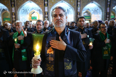 خطبه خوانی شب شهادت امام رضا (ع) در حرم مطهر رضوی