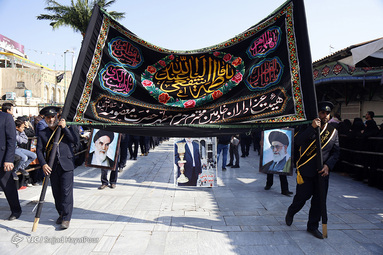 دسته عزاداری خادمین حرم حضرت معصومه(س) در سالروز شهادت امام رضا(ع)