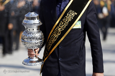 دسته عزاداری خادمین حرم حضرت معصومه(س) در سالروز شهادت امام رضا(ع)