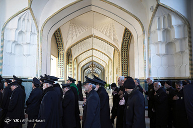 عزاداری خادمین حرم امام رضا (ع) در روز شهادت امام عسکری