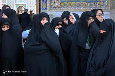 عزاداری خادمین حرم امام رضا (ع) در روز شهادت امام عسکری