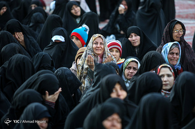 عزاداری خادمین حرم امام رضا (ع) در روز شهادت امام عسکری