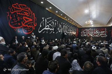 دسته عزای آیت الله وحید خراسانی در روز شهادت امام حسن