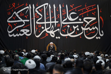 دسته عزای آیت الله وحید خراسانی در روز شهادت امام حسن