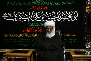 دسته عزای آیت الله وحید خراسانی در روز شهادت امام حسن
