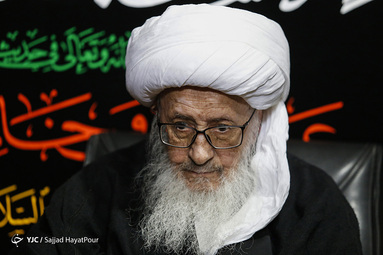 دسته عزای آیت الله وحید خراسانی در روز شهادت امام حسن