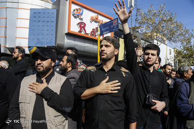 دسته عزای آیت الله وحید خراسانی در روز شهادت امام حسن