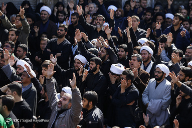 دسته عزای آیت الله وحید خراسانی در روز شهادت امام حسن