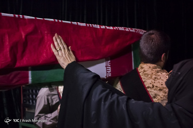 وداع با پیکر شهید محمد مهدی رضوان