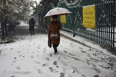 اولین برف پاییزی در تهران