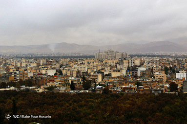 اولین باران پاییزی در شیراز